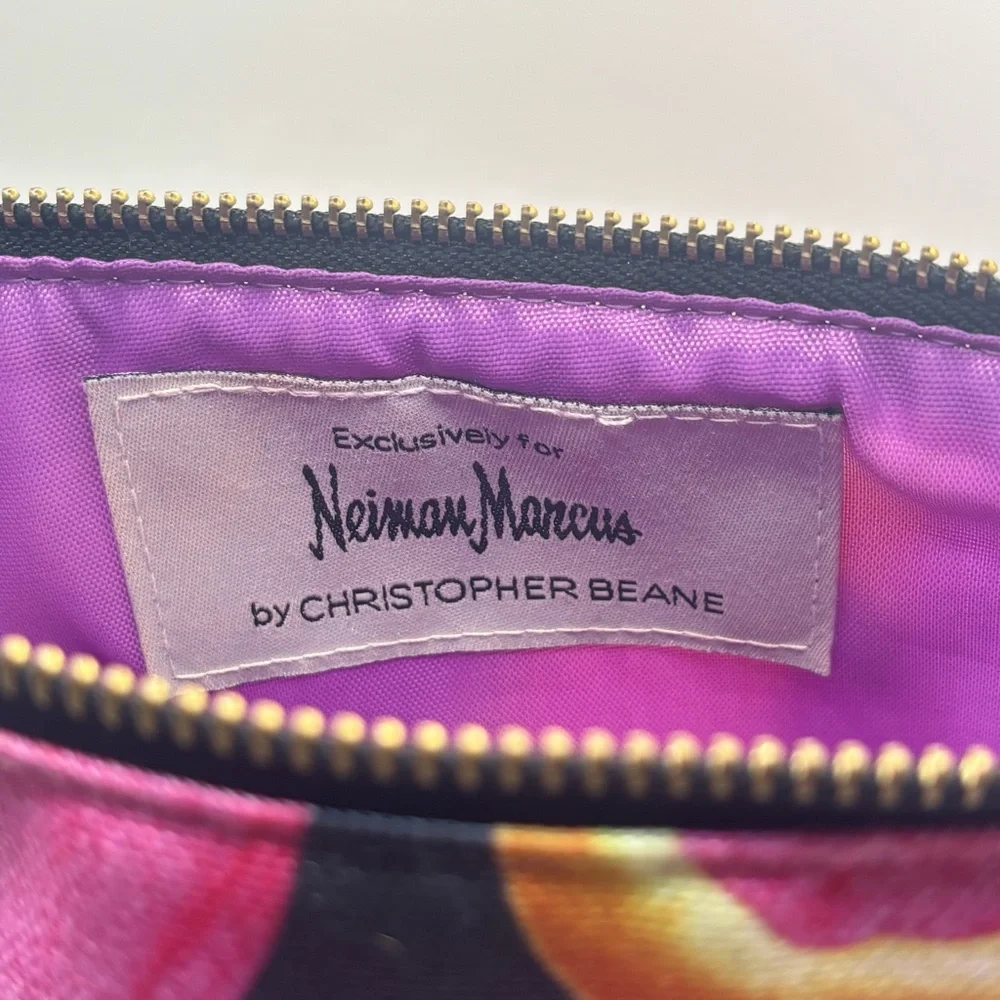 Neiman Marcus Christopher Beane Floral Cosmetic Bag NWOT